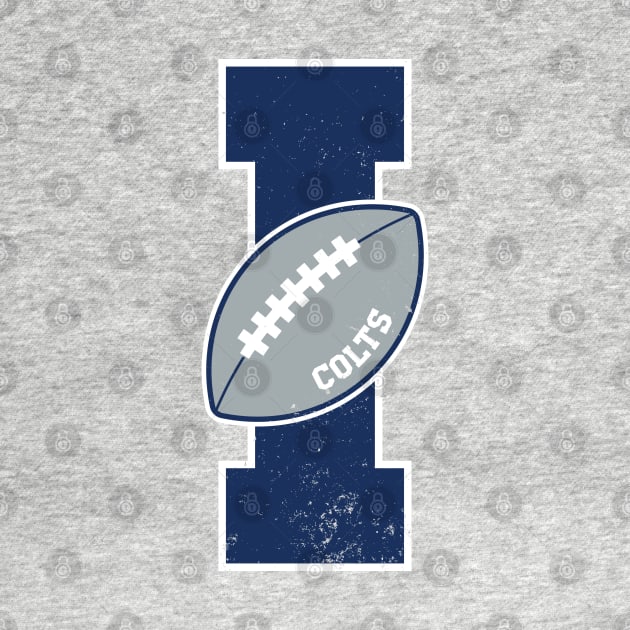 Big Bold Indianapolis Colts Monogram by Rad Love